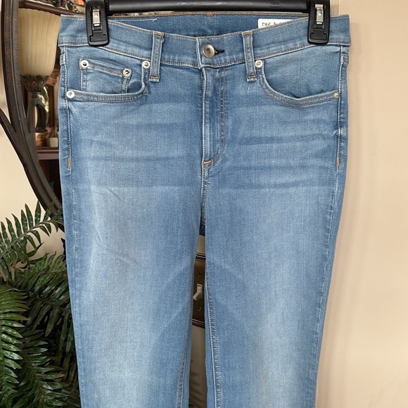 Brand New Rag & Bone Ankle Skinny Jeans Mid Rise Hamilton Blue Stretch Denim - Picture 3 of 16